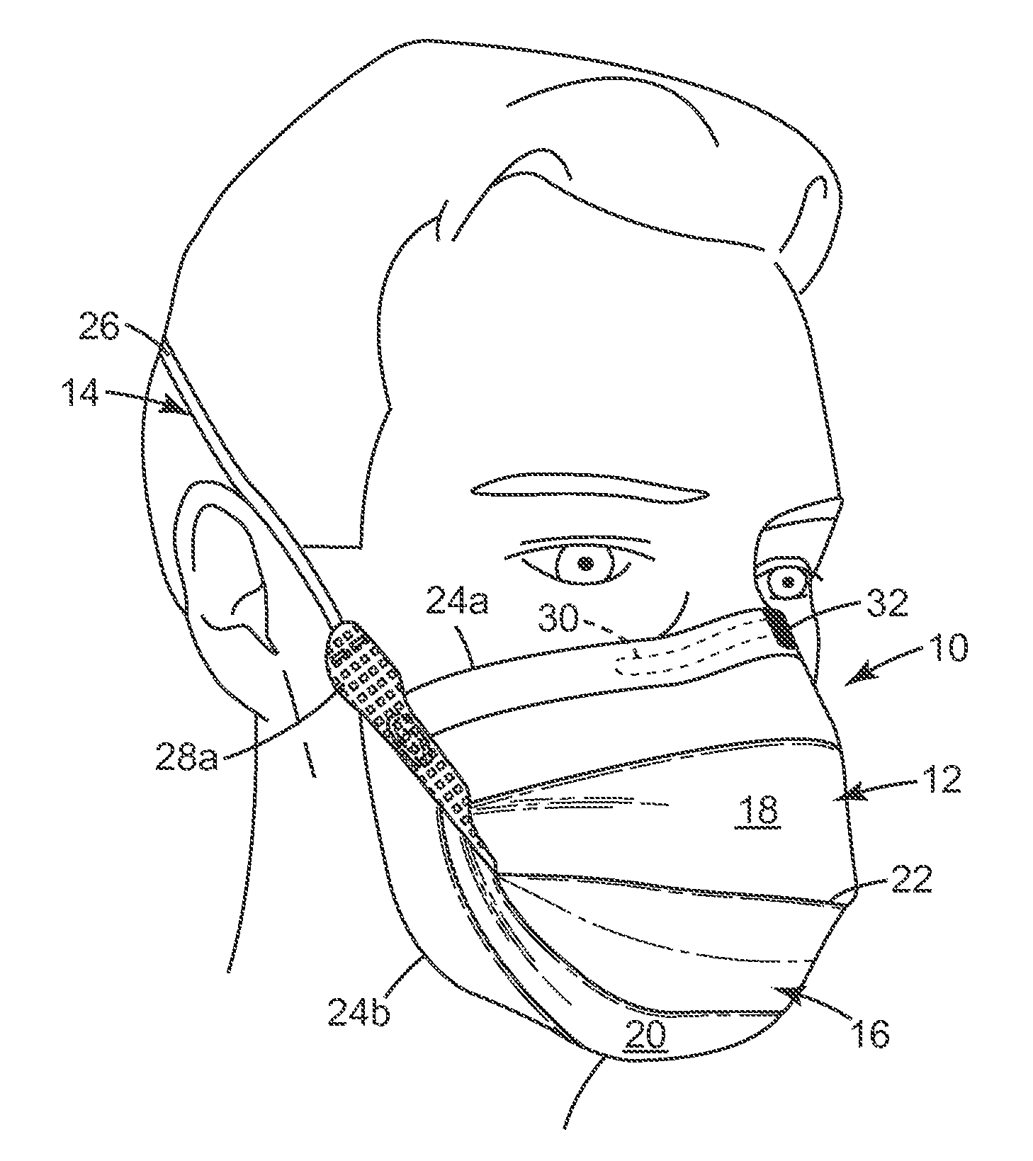 Horizontal flat-fold filtering face-piece respirator having indicia of symmetry