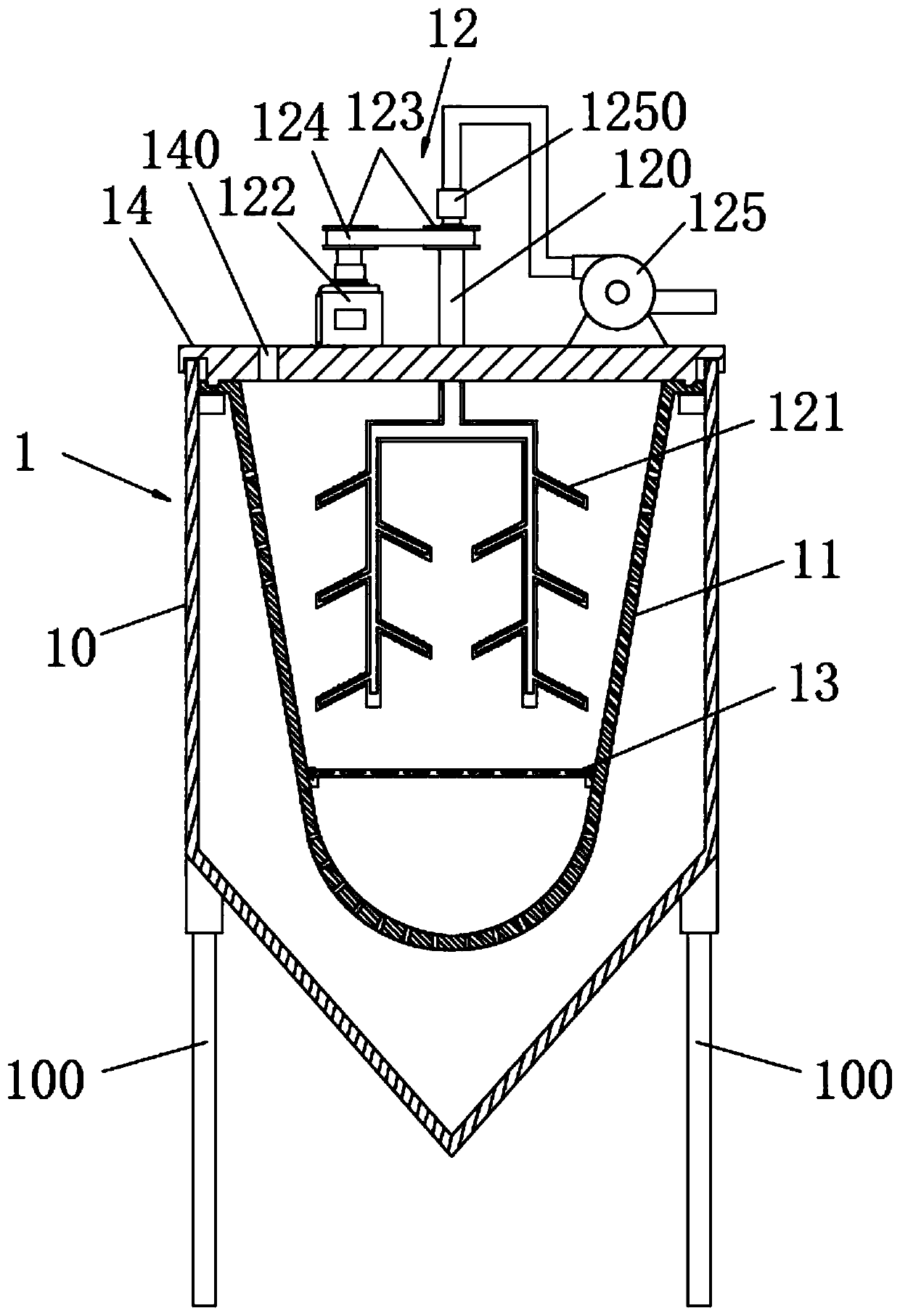 Mineral fiber treatment system and treatment method thereof