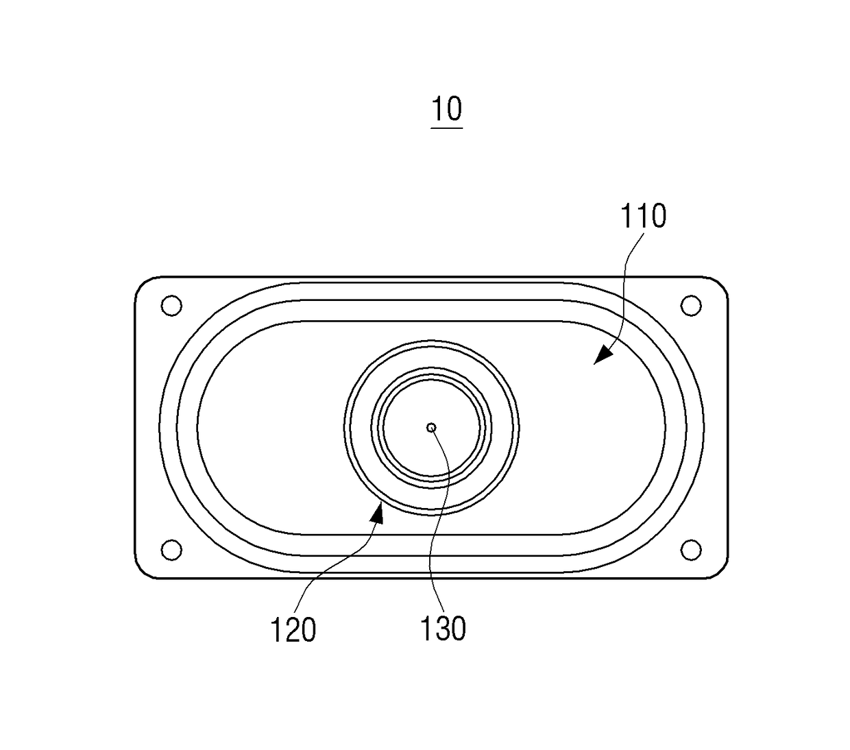 Speaker device and audio output device including the same