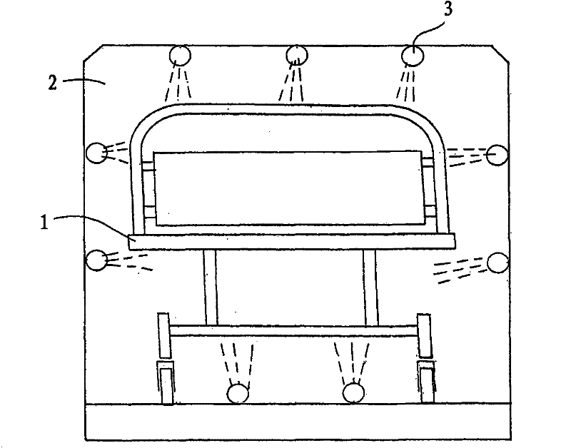 Equipment for cleaning articles of hospital and care furniture