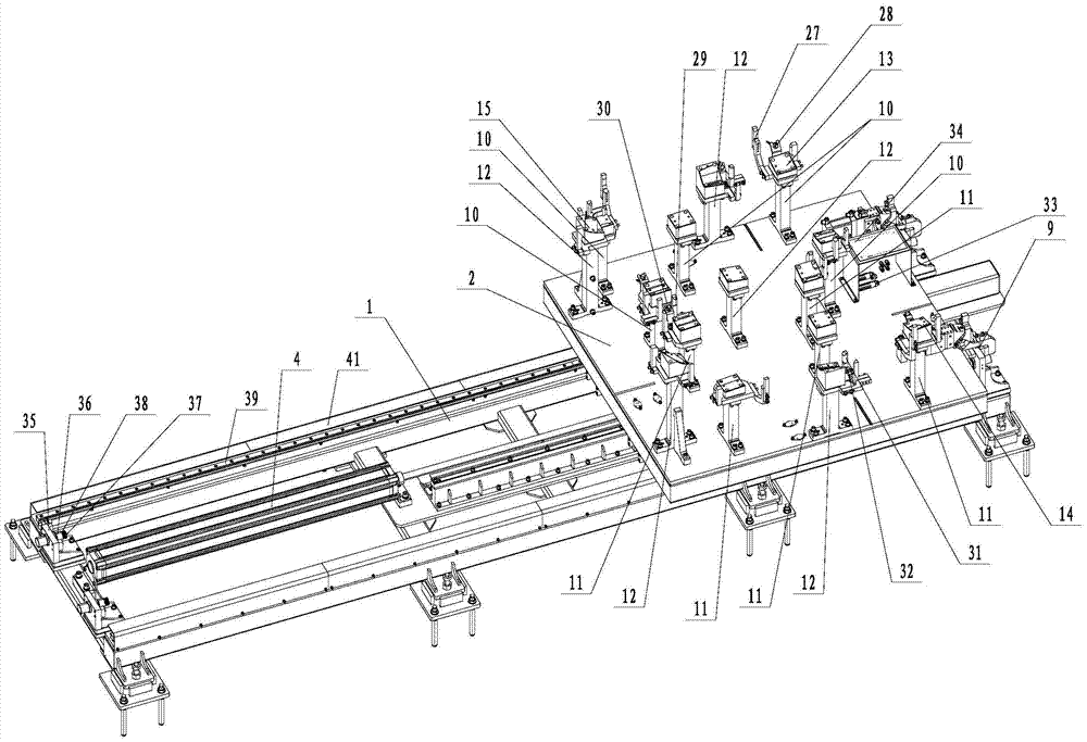 A glue coating conveying device for the outer plate assembly of the opening and closing parts