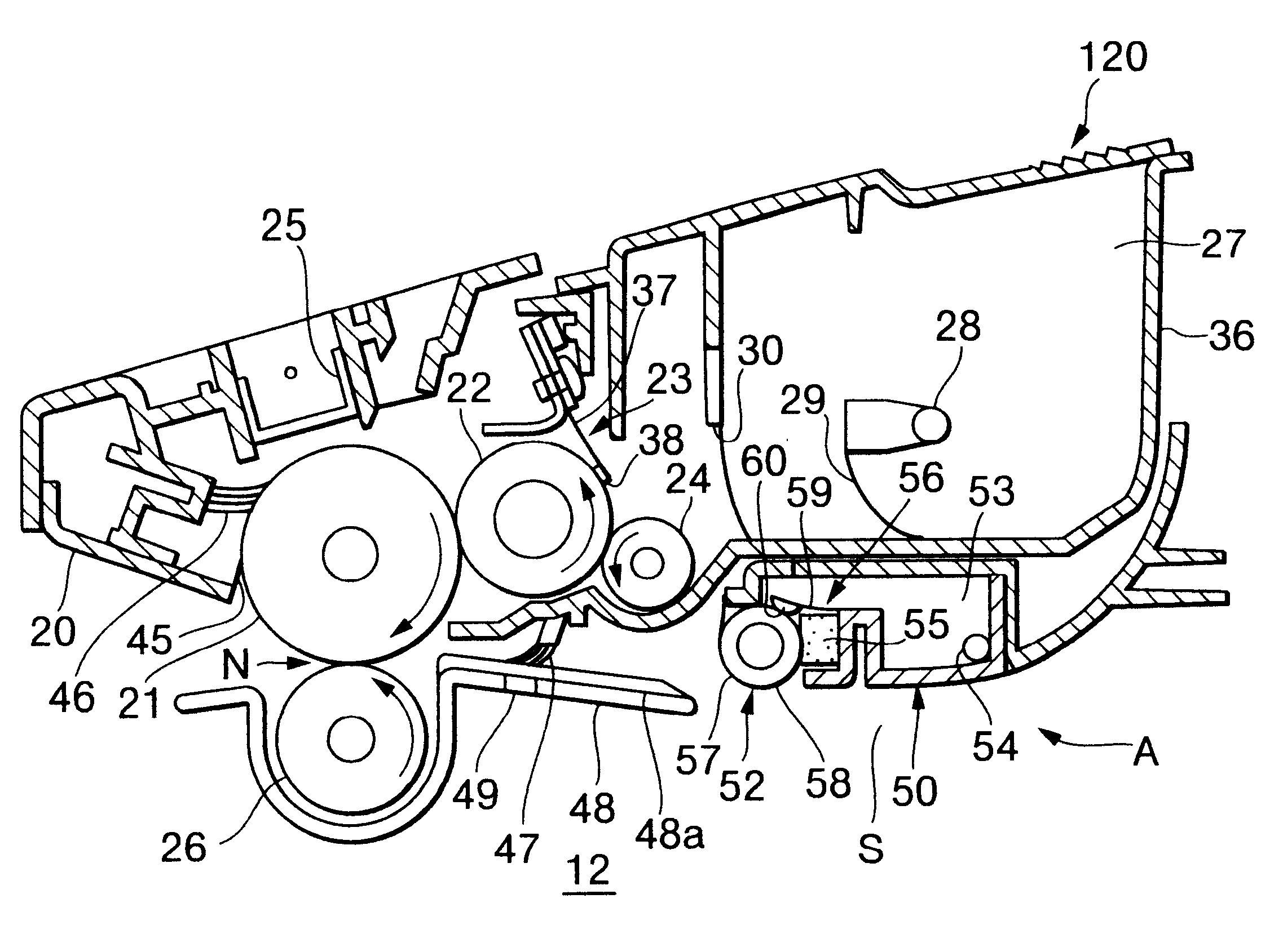 Image forming apparatus having paper dust removing means