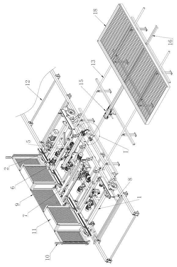 RGV trolley for seedbed transportation and seedbed transportation line comprising same