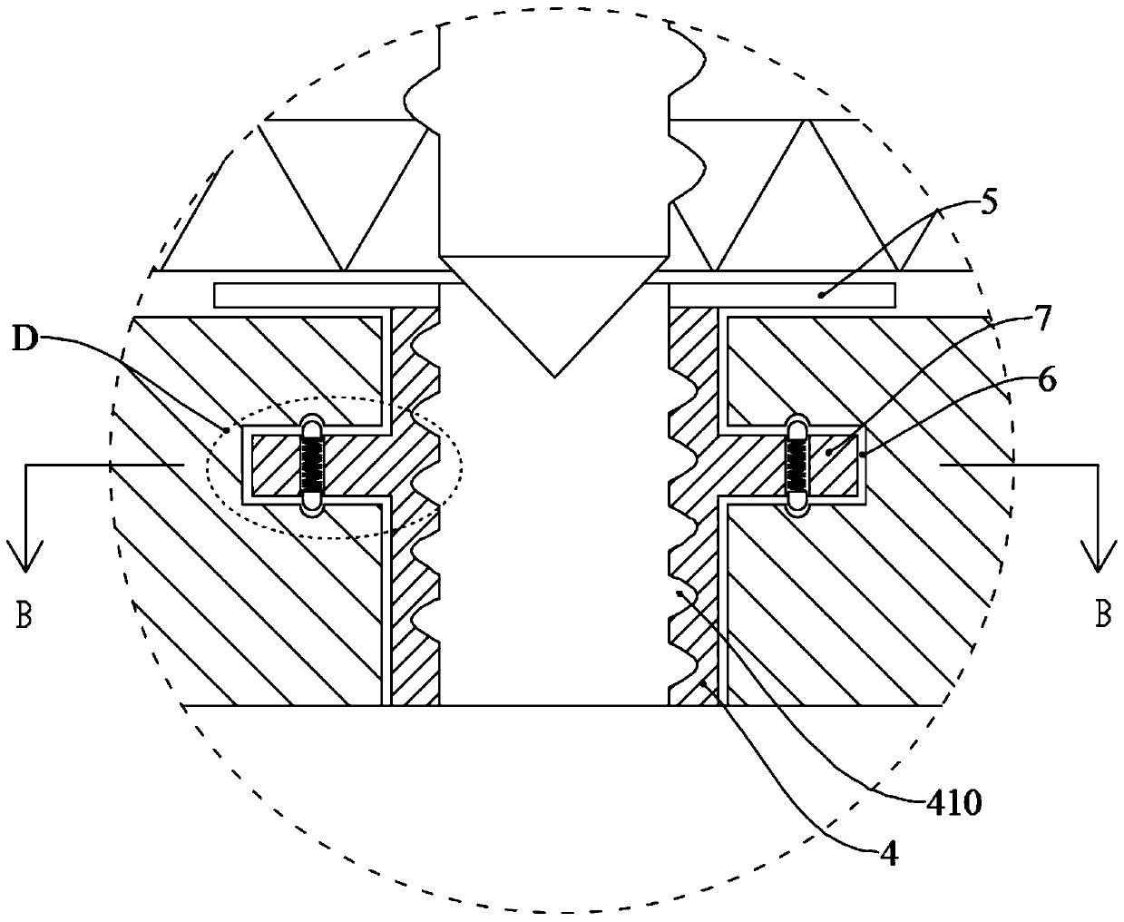 Punching device for paperboard