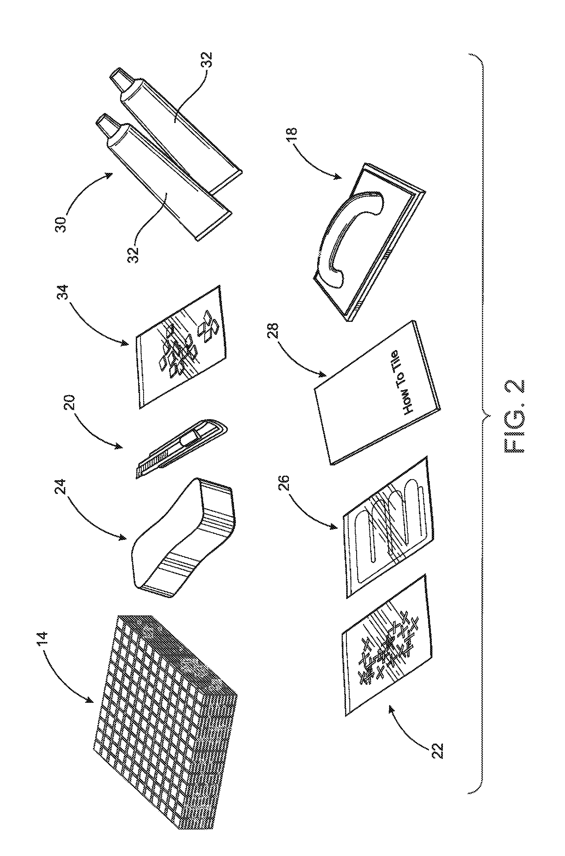 Method for installation of a tile assembly