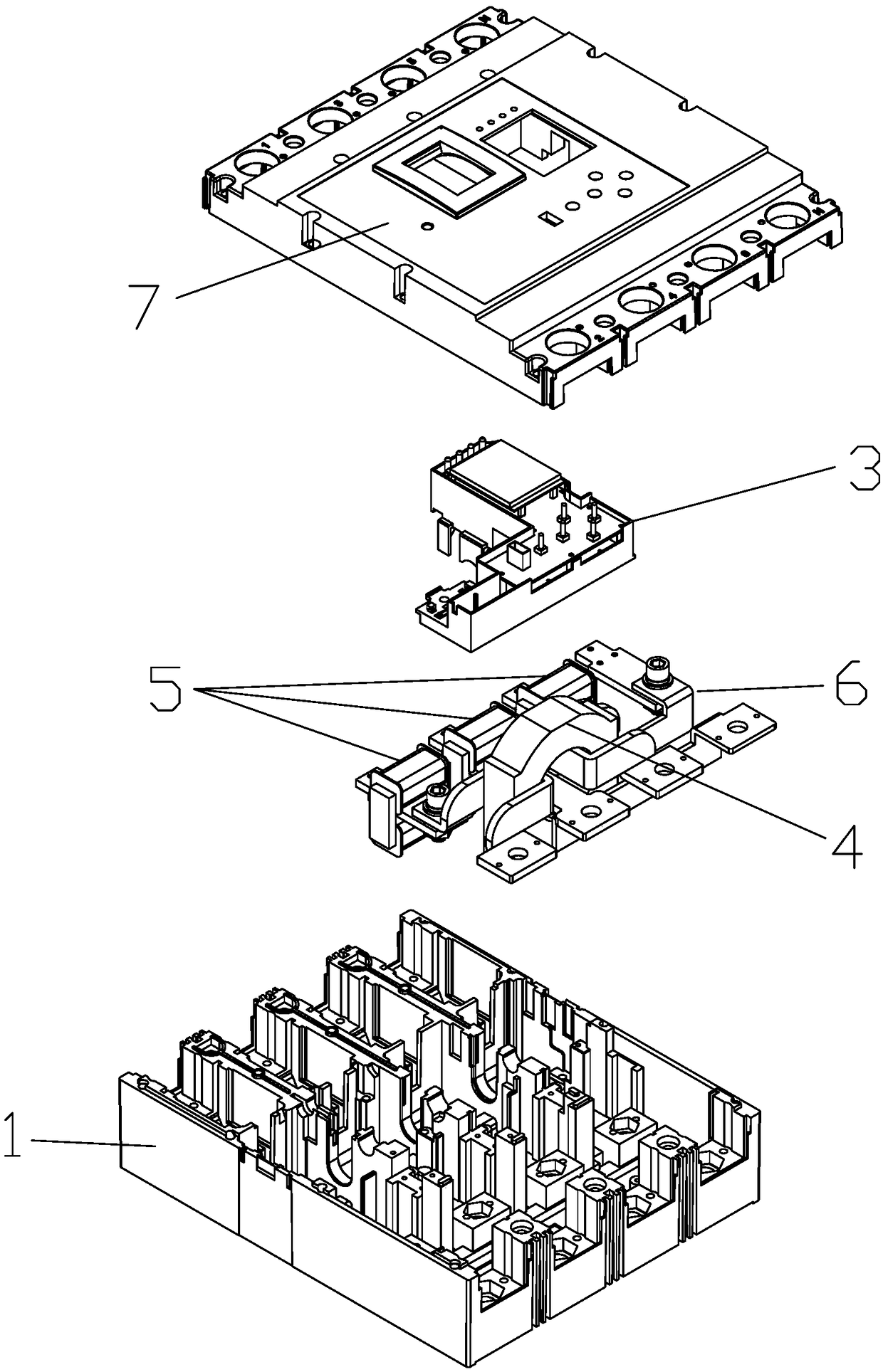 Electronic type molded case circuit breaker with residual current protection function