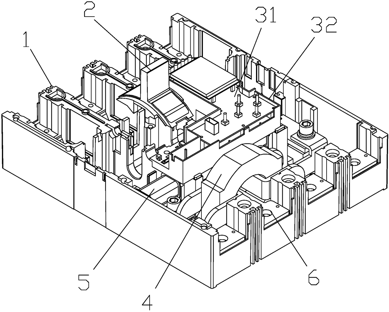 Electronic type molded case circuit breaker with residual current protection function