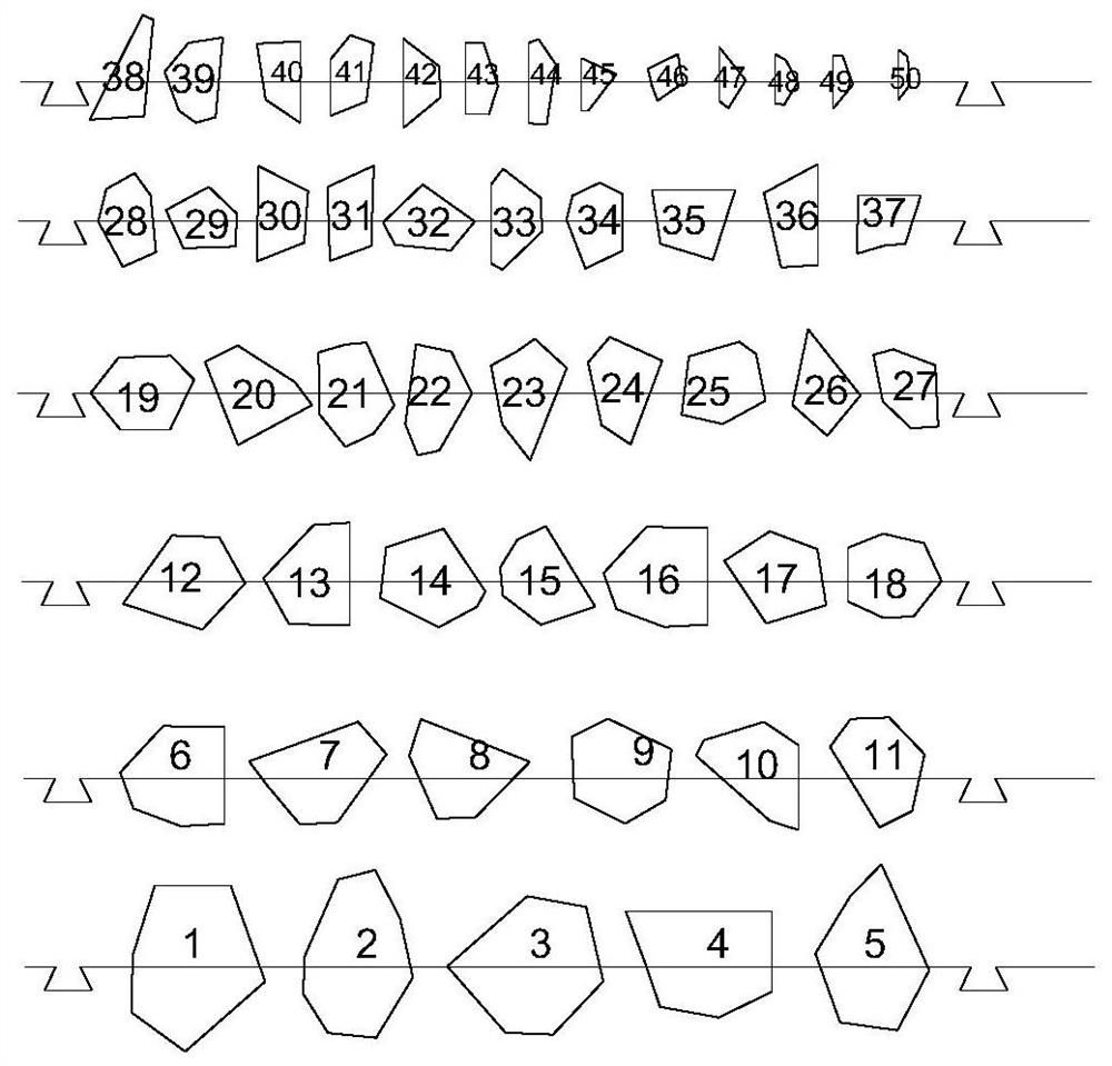 A kind of preparation method of irregular columnar joint rock sample