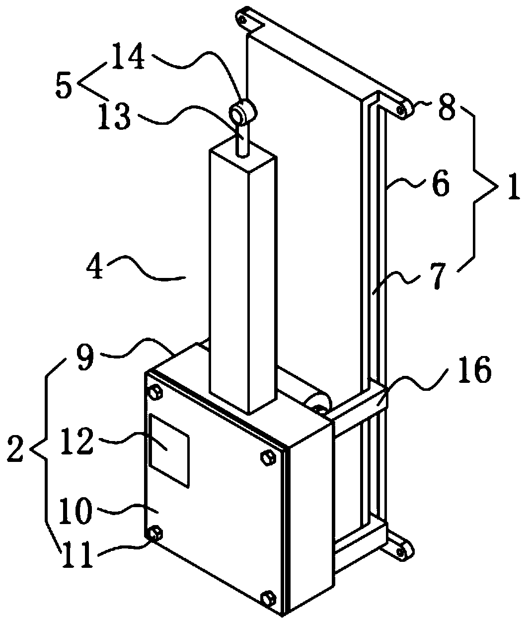 Wall-climbing type bridgewind pressure alarming robot and control method