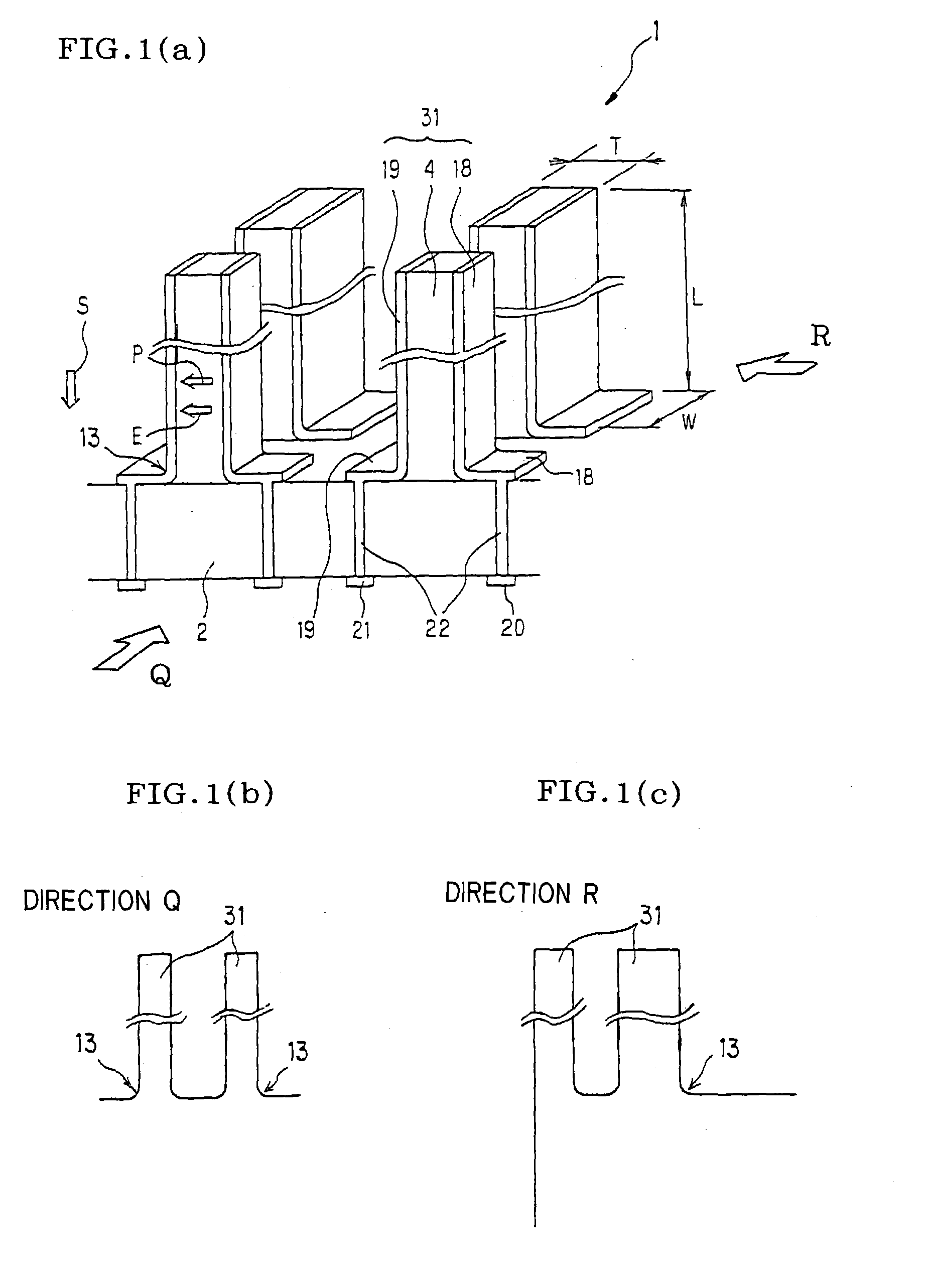 Matrix type piezoelectric/electrostrictive device and manufacturing method thereof