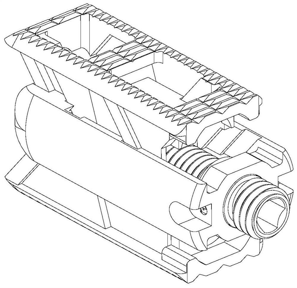 Height-adjustable high-stability interbody fusion cage capable of supplementing and pressurizing bone grafting