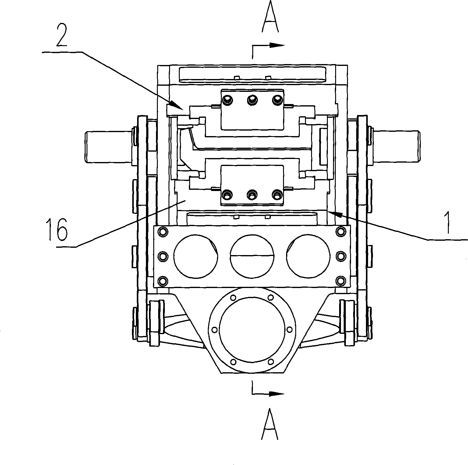 Hydraulic clamping head of rotating bending drawframe