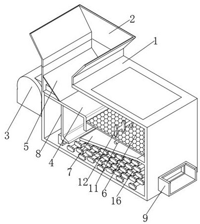 Core layer winnowing machine for screening large wood shavings