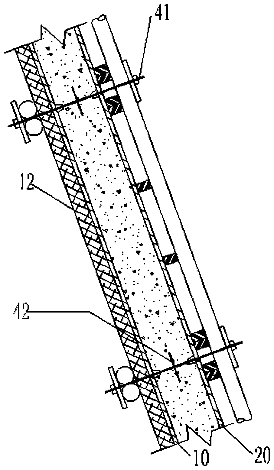 Tower concrete structure pointed roof formwork system and construction method