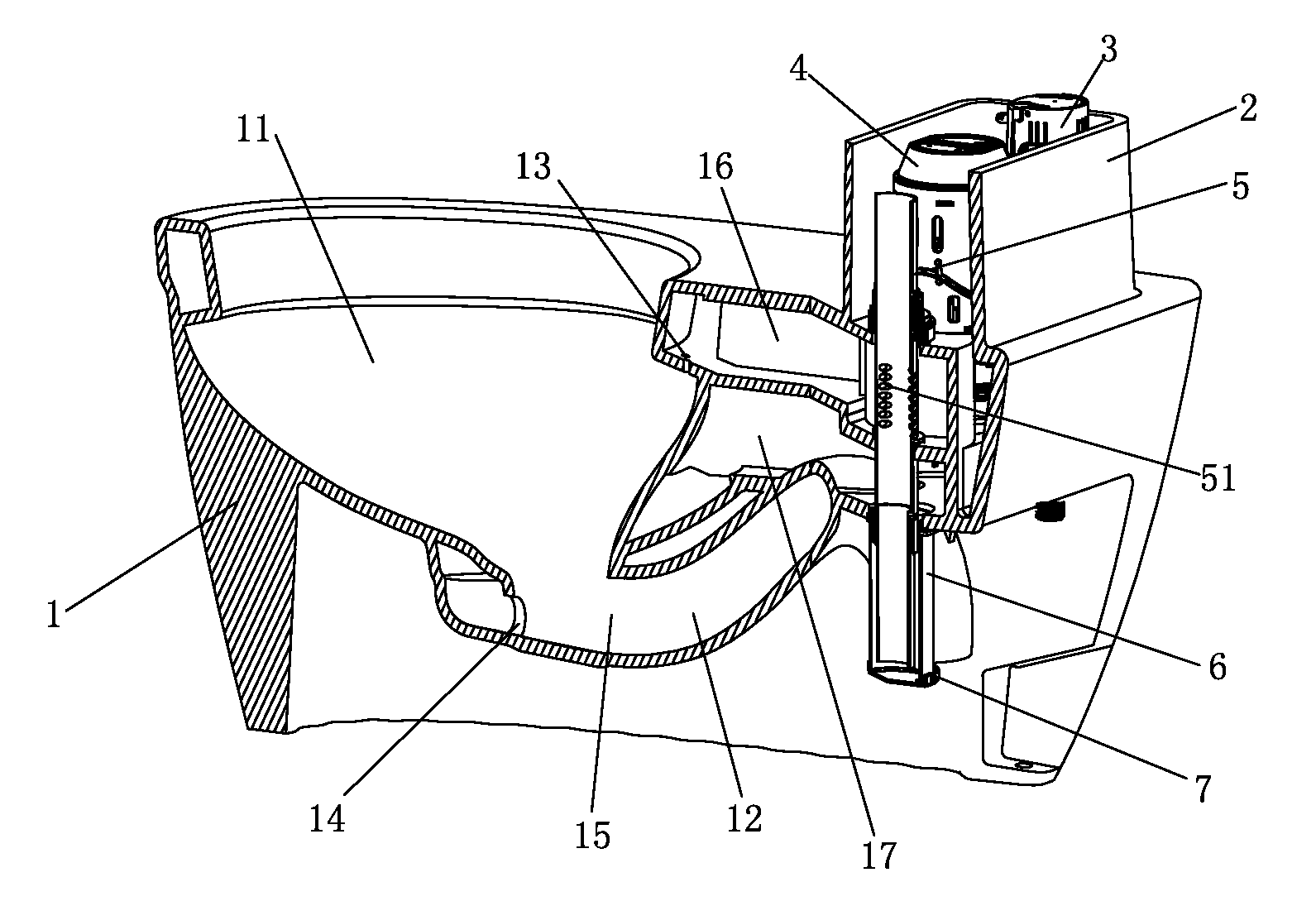 Spray siphon toilet with accelerating siphon