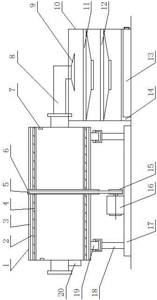 Vibration-type grading scrap removal device with drying function for tea machine