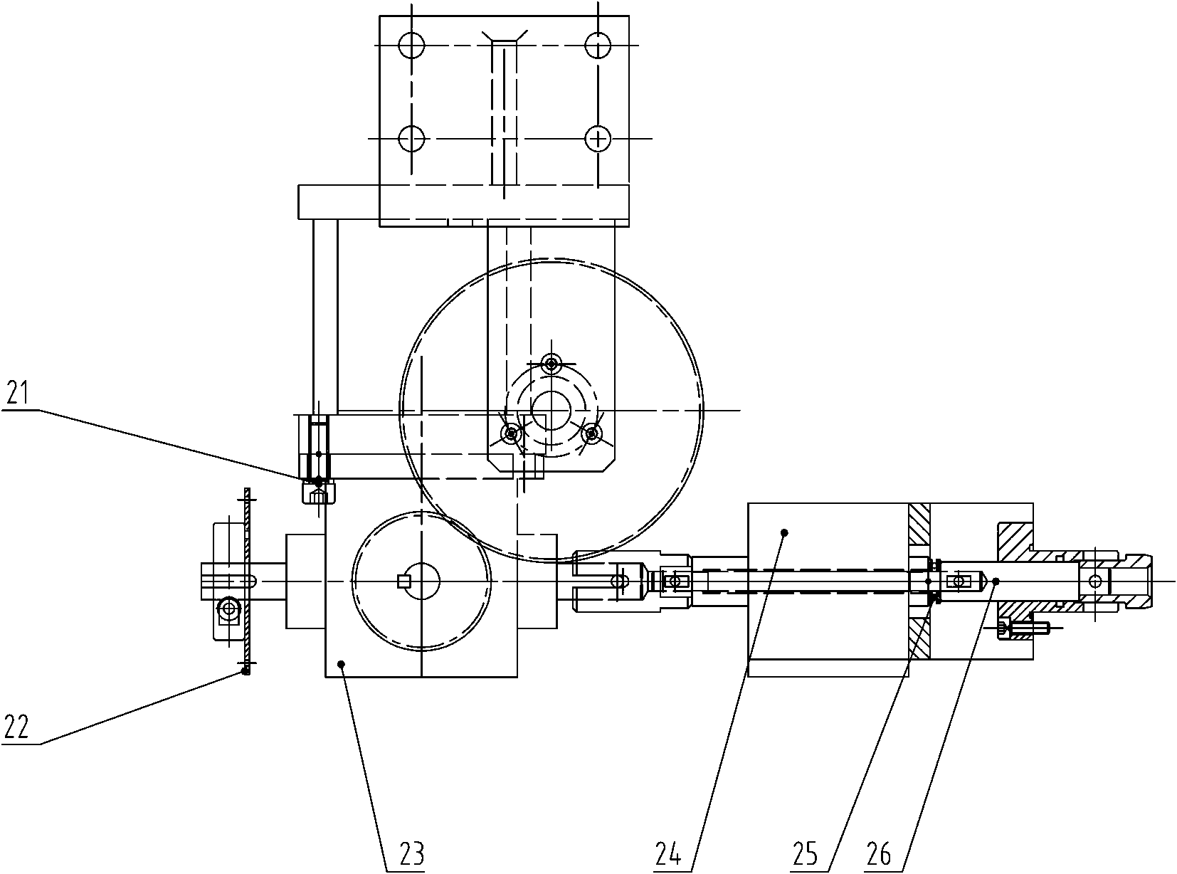 Stroke automatic adjusting device on motor stator needle type wire winding machine