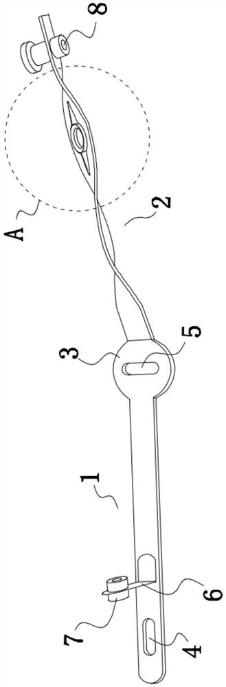 Extension arm on creel