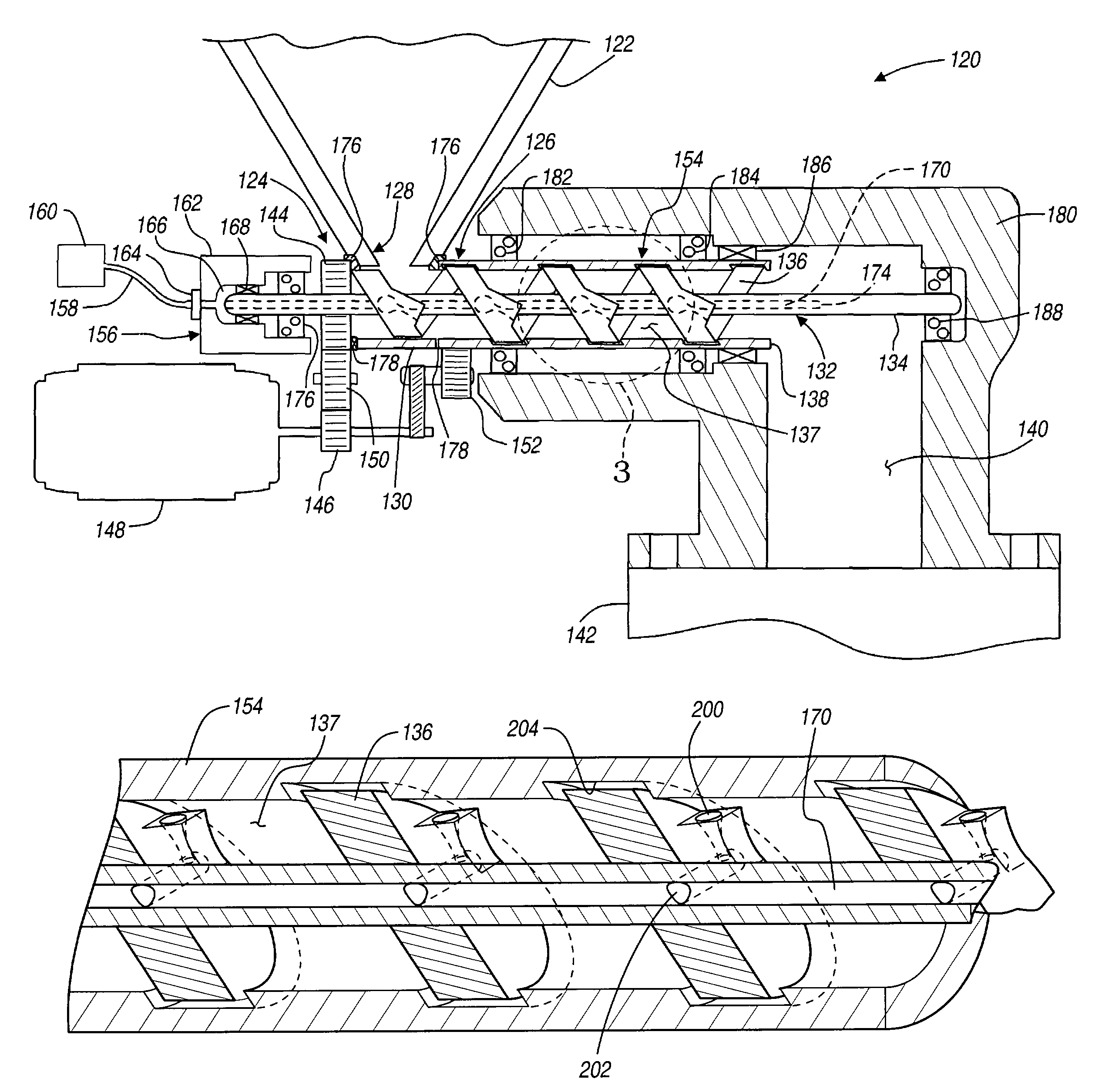 Method and apparatus for continuously feeding and pressurizing a solid material into a high pressure system