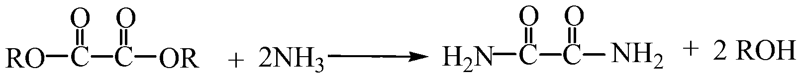 Method for continuous gas phase synthesis of oxamide