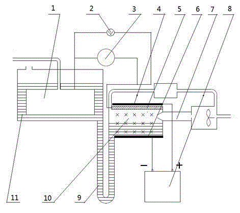 Output-voltage-adjustable plasma alkaline fuel cell and adjusting method thereof