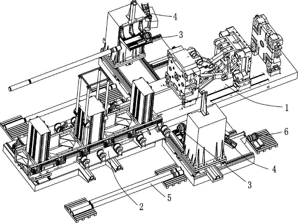 Assembling integrated device of large injection molding machine