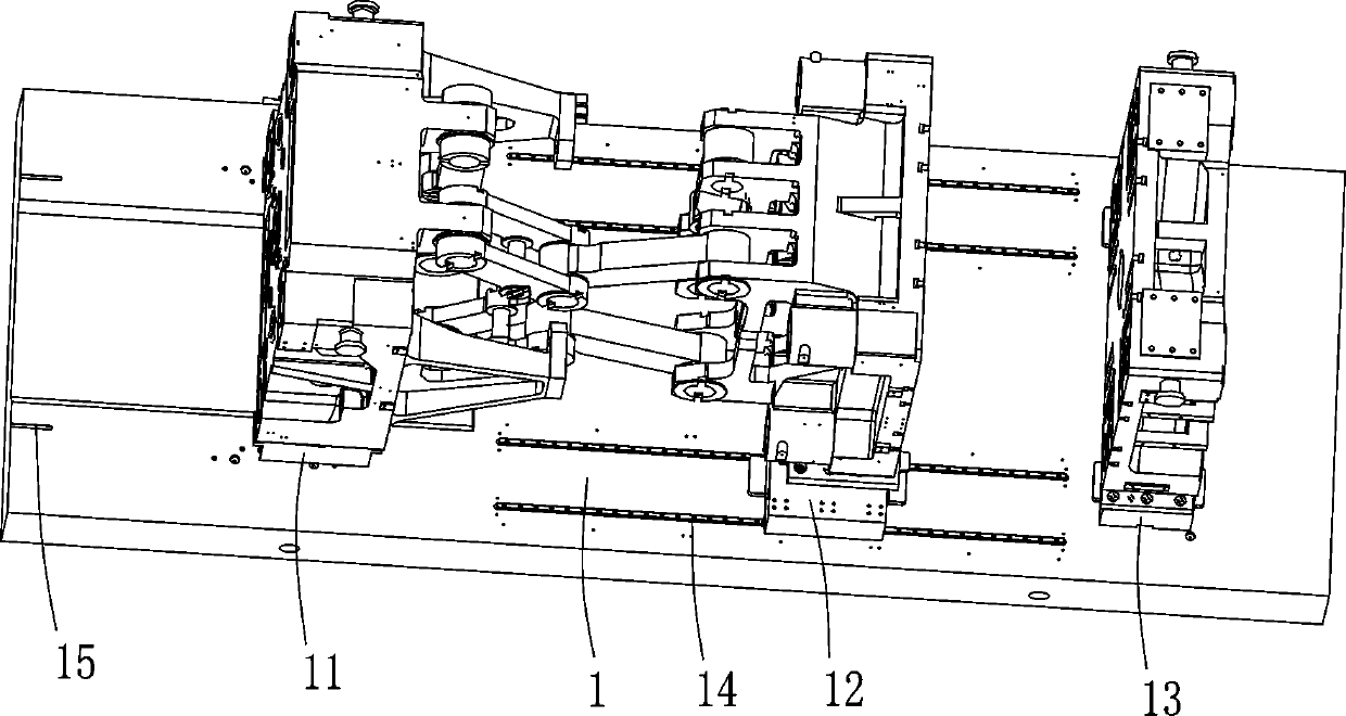 Assembling integrated device of large injection molding machine