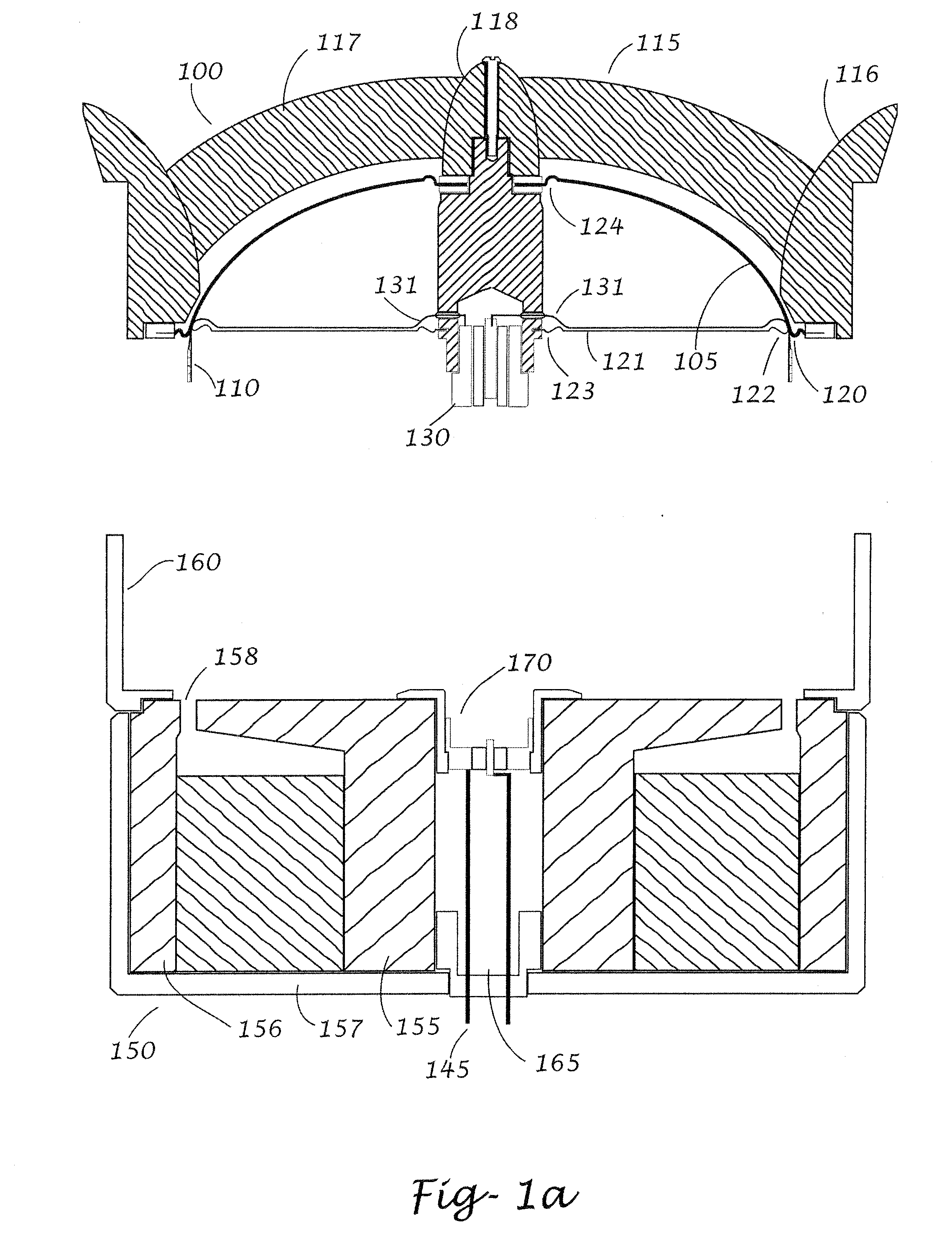 High-frequency diaphragm and voice coil assembly