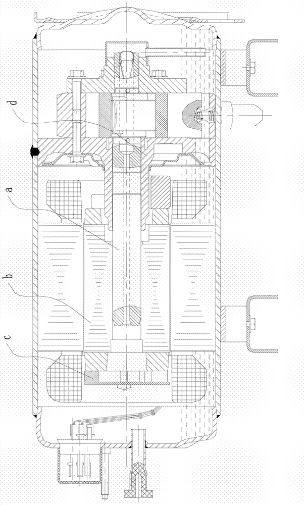 Horizontal compressor having symmetrical double cylinders