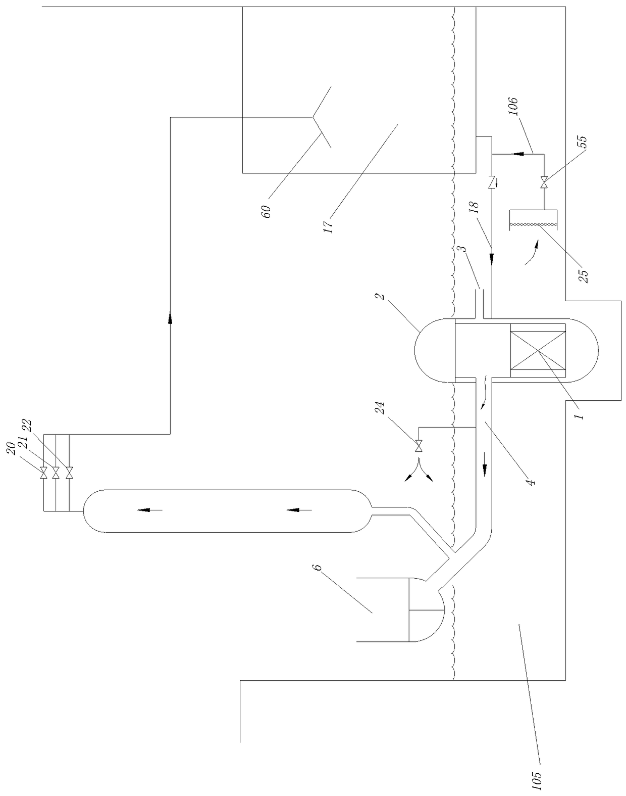 A passive nuclear power plant pressure relief condensation heat exchange system