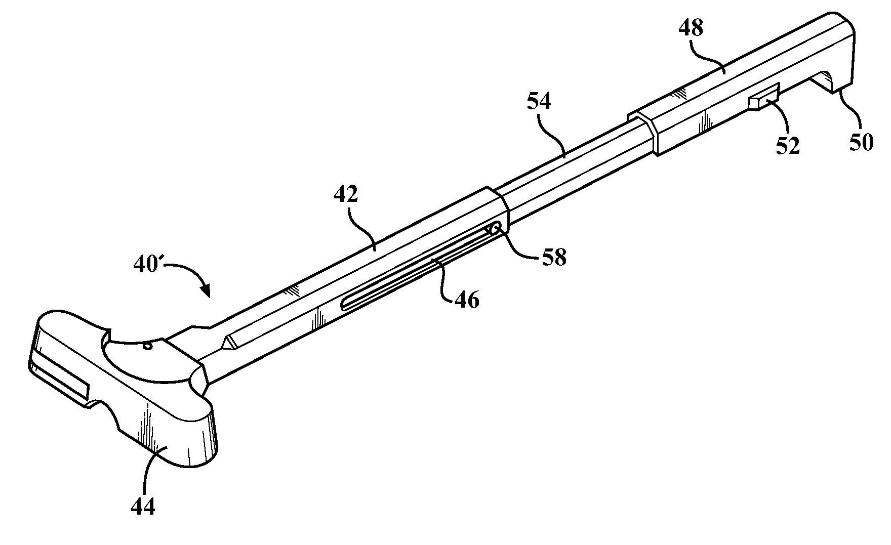 Anti jam, grooved and expanding charging handle for sub caliber actions