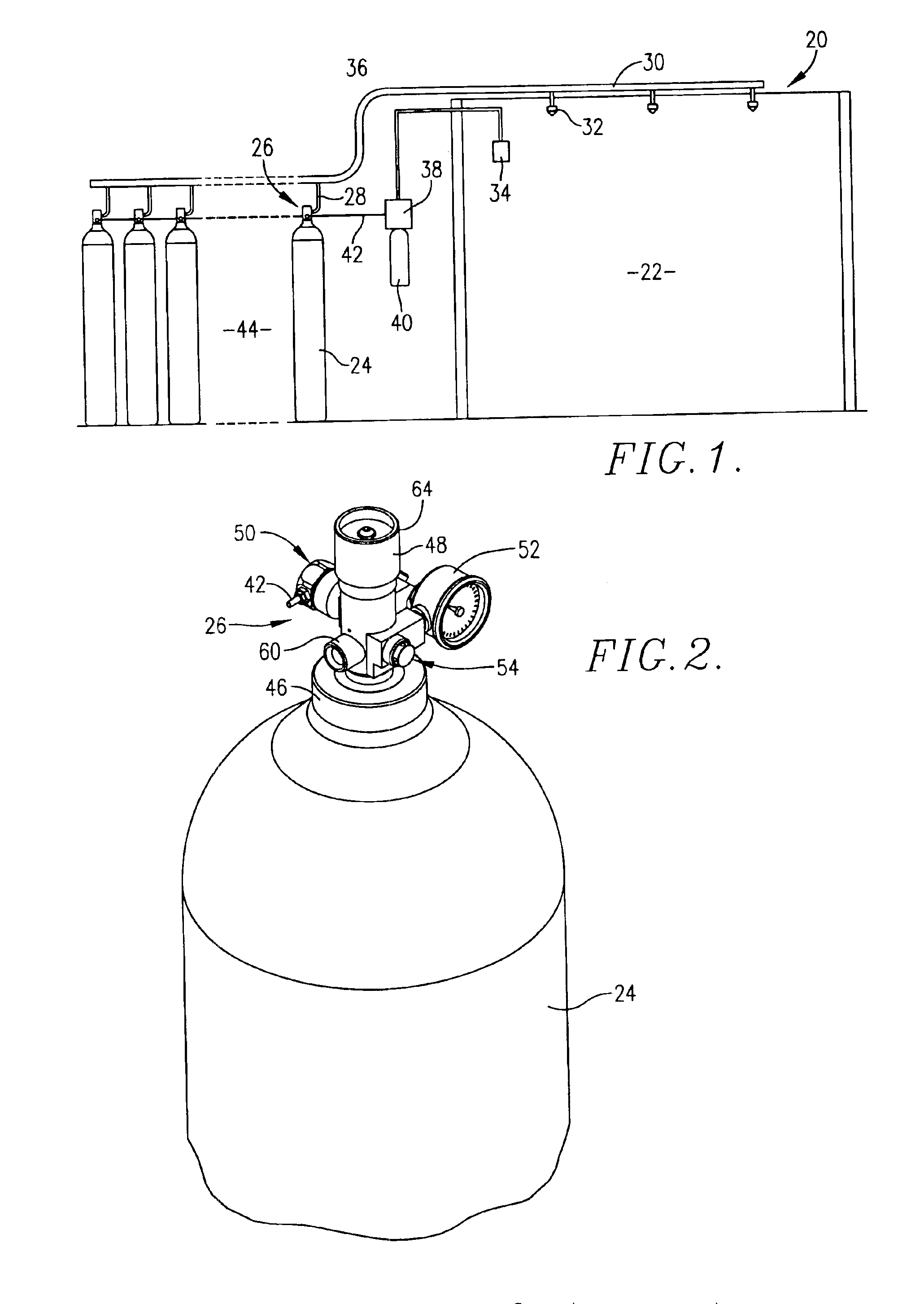 Self-modulating inert gas fire suppression system