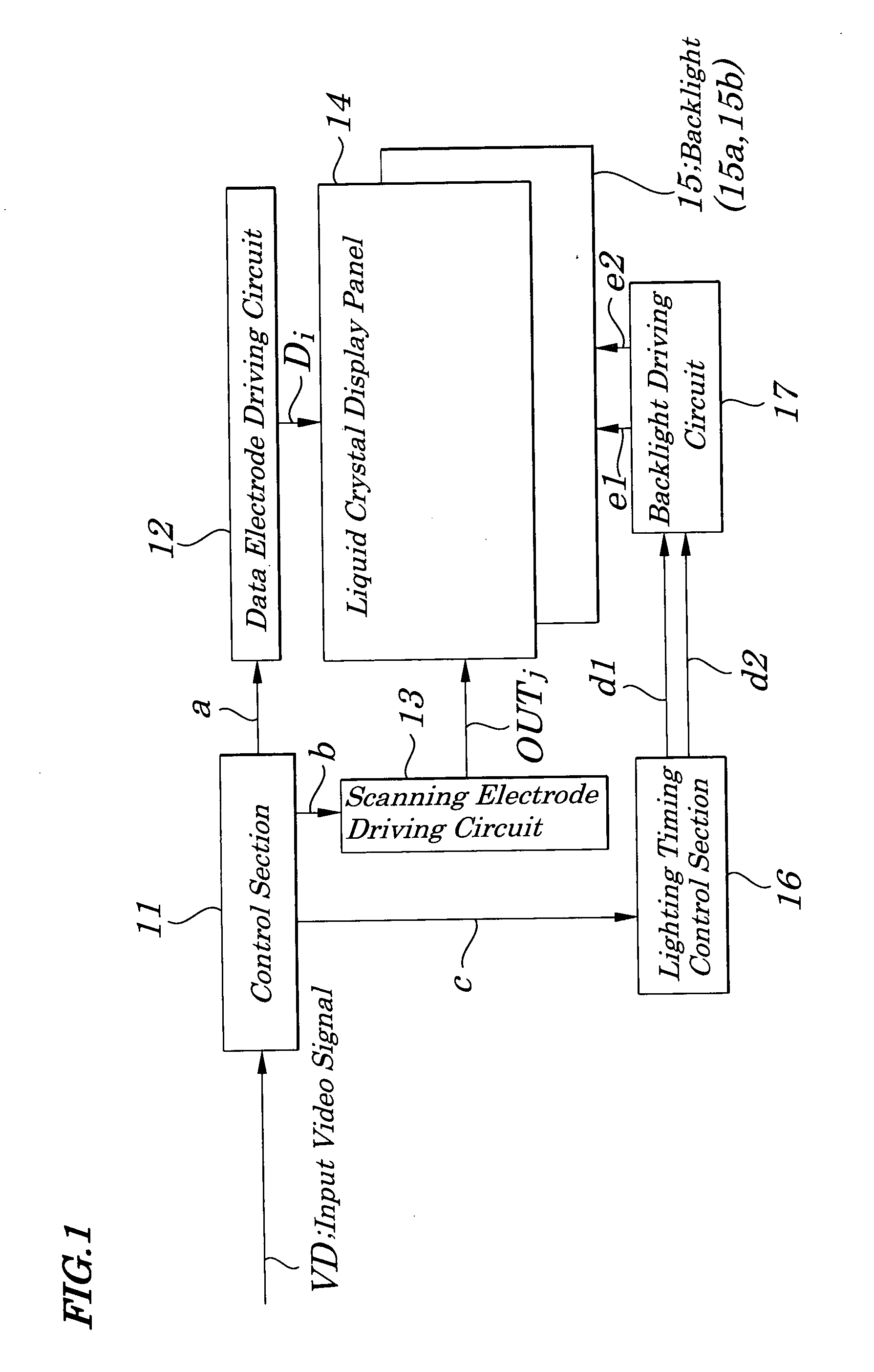 Liquid crystal display device, driving control circuit and driving method used in same