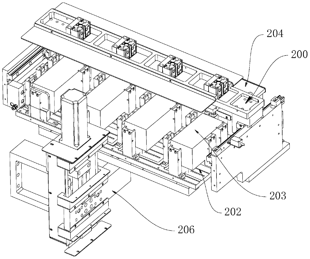 Laminated glass sheet separating and taking-out mechanism and method and glass sheet conveying equipment