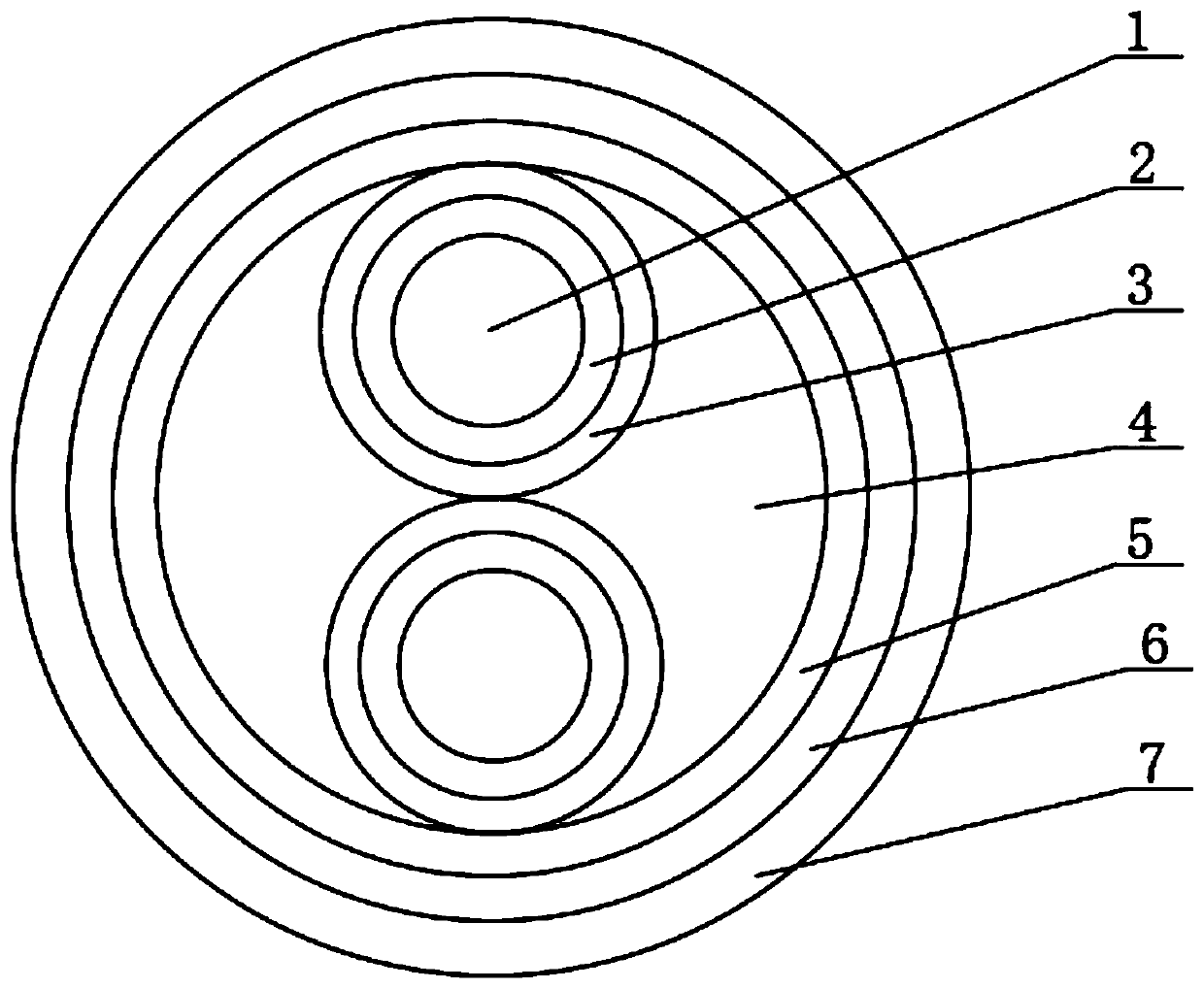 Cable for linkage action of intelligent emergency lighting system power distribution device