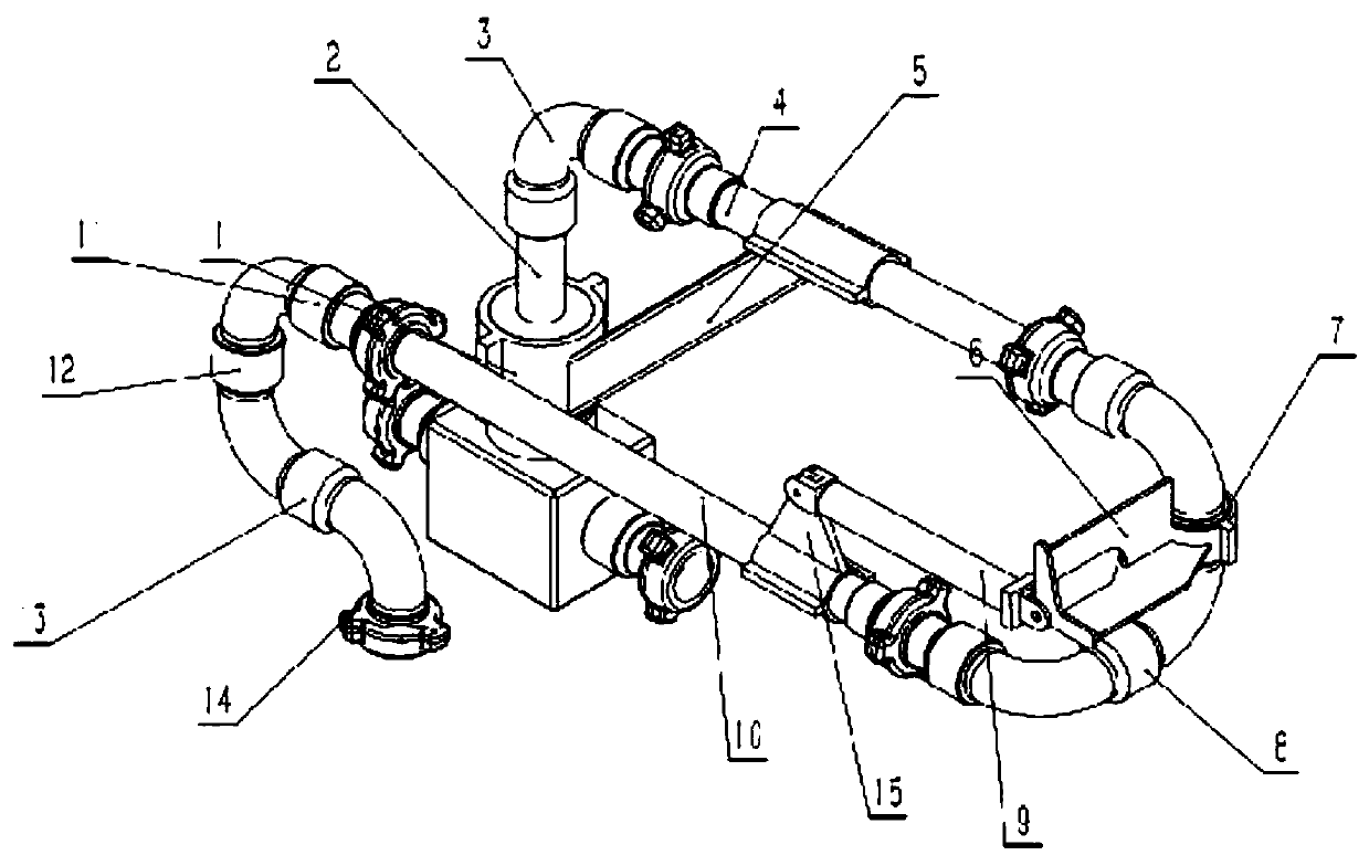 Quick connecting auxiliary device for high-pressure manifold of fracturing truck