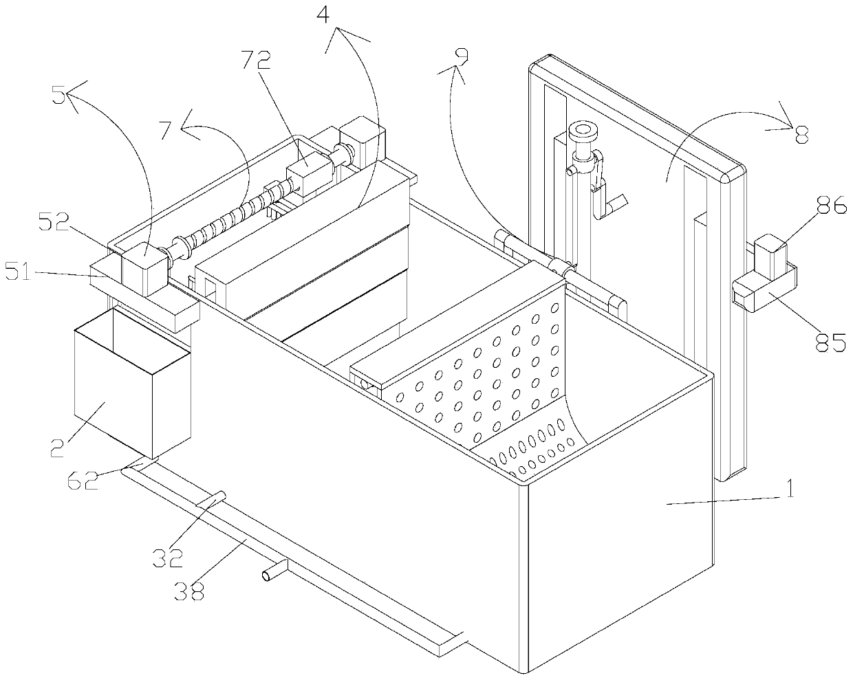 Papermaking sewage efficient treatment device