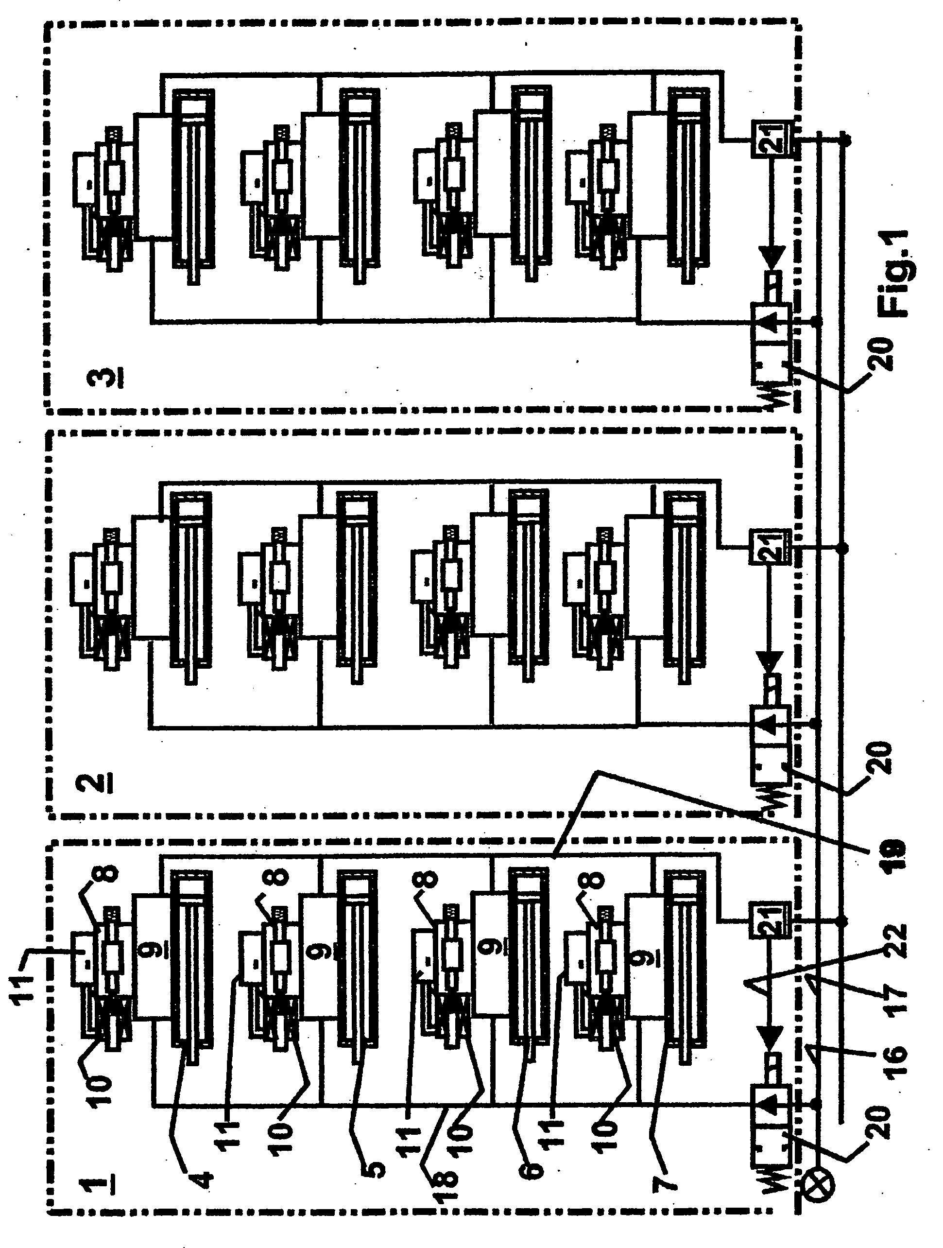 Hydraulic control for a longwall support