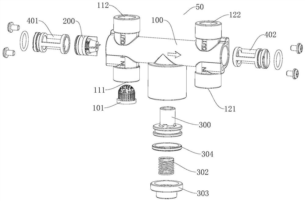 Backwater valves and water heaters for water heaters