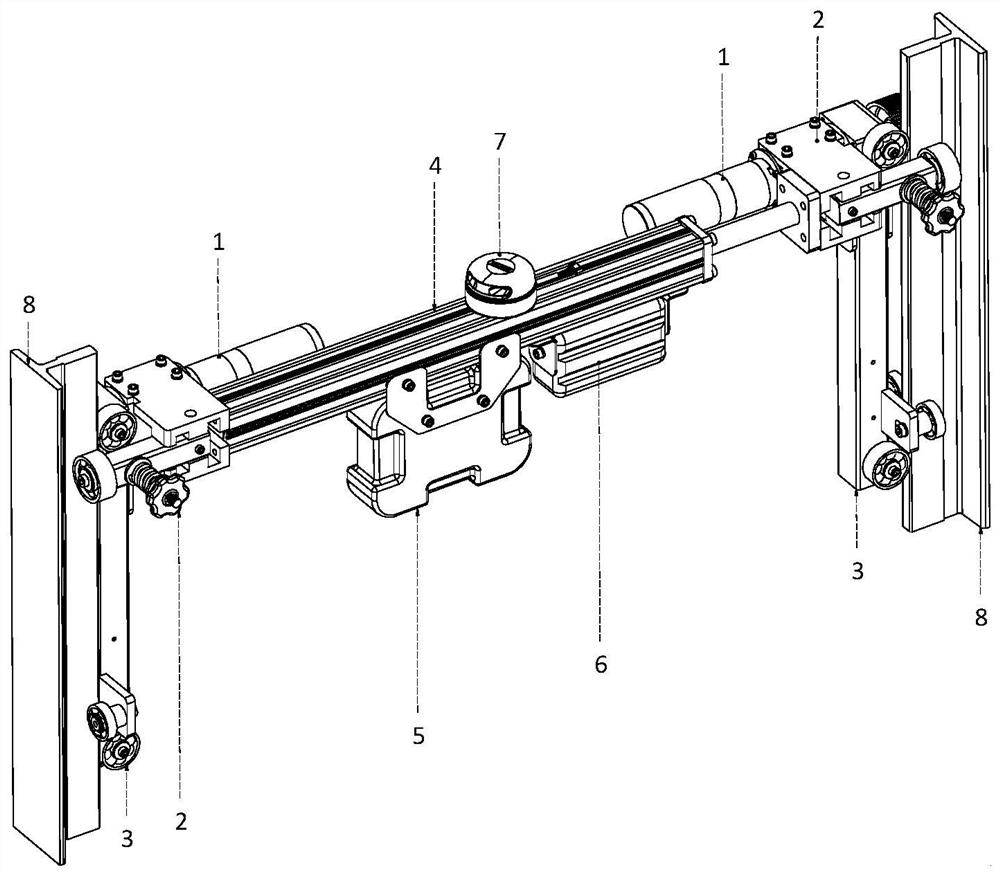 An elevator guide rail crawling robot