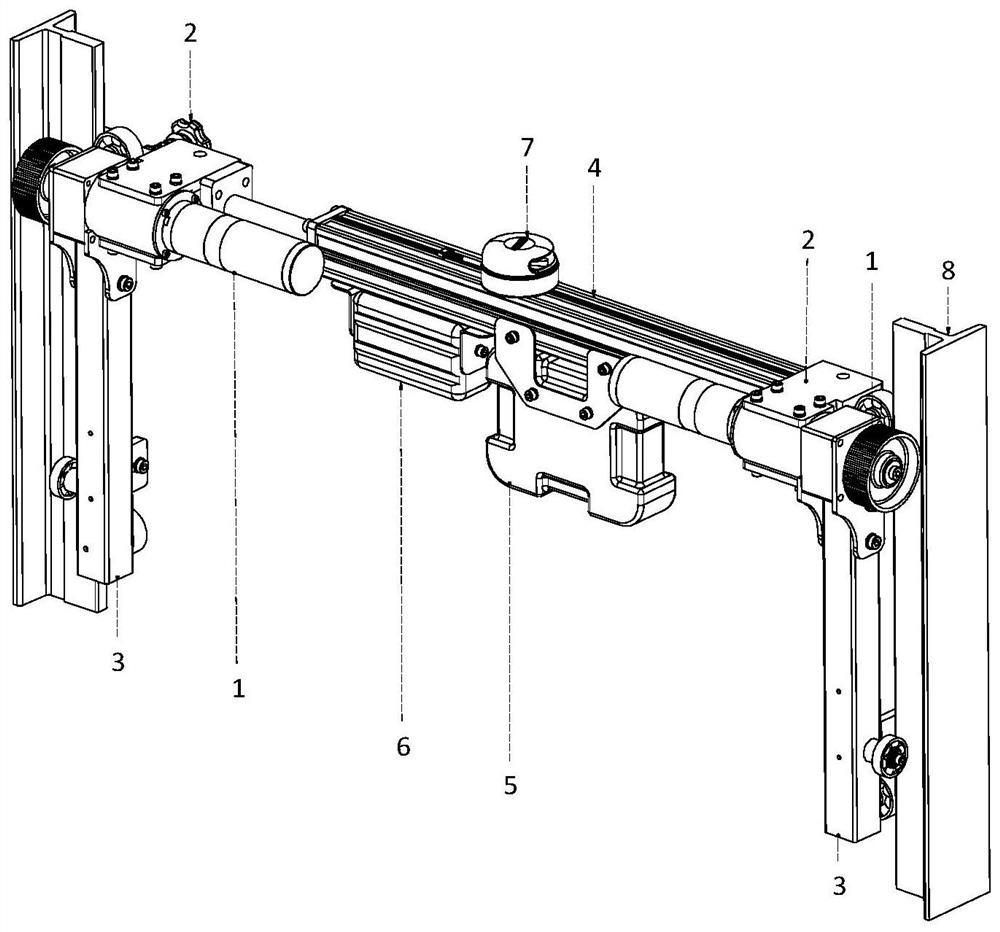 An elevator guide rail crawling robot