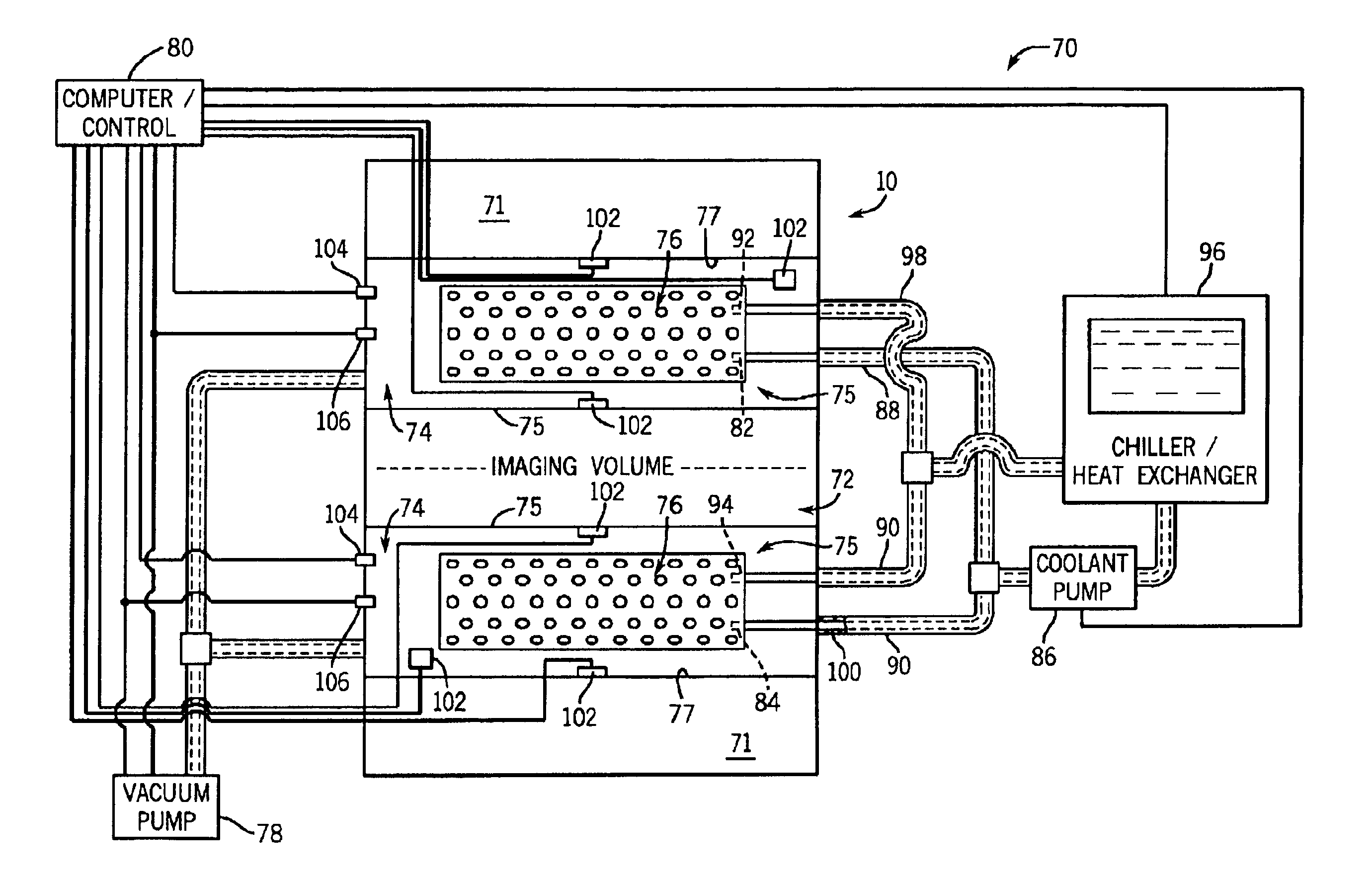 Method and system to regulate cooling of a medical imaging device