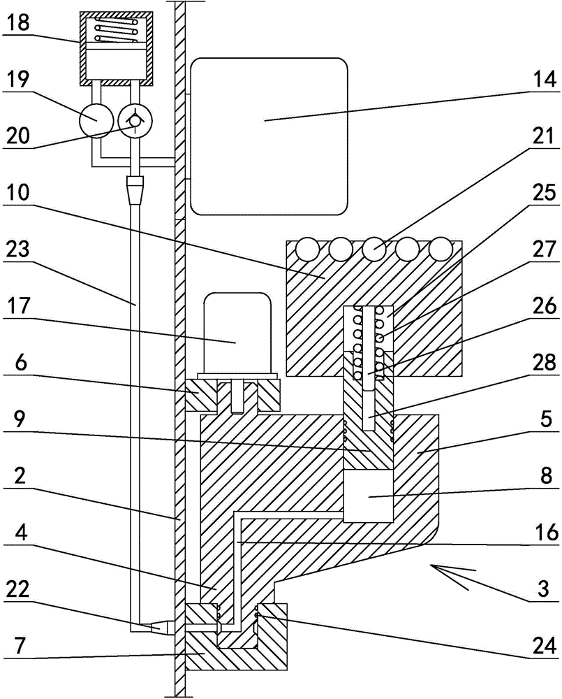 Second-deck positioning guide rail mechanism