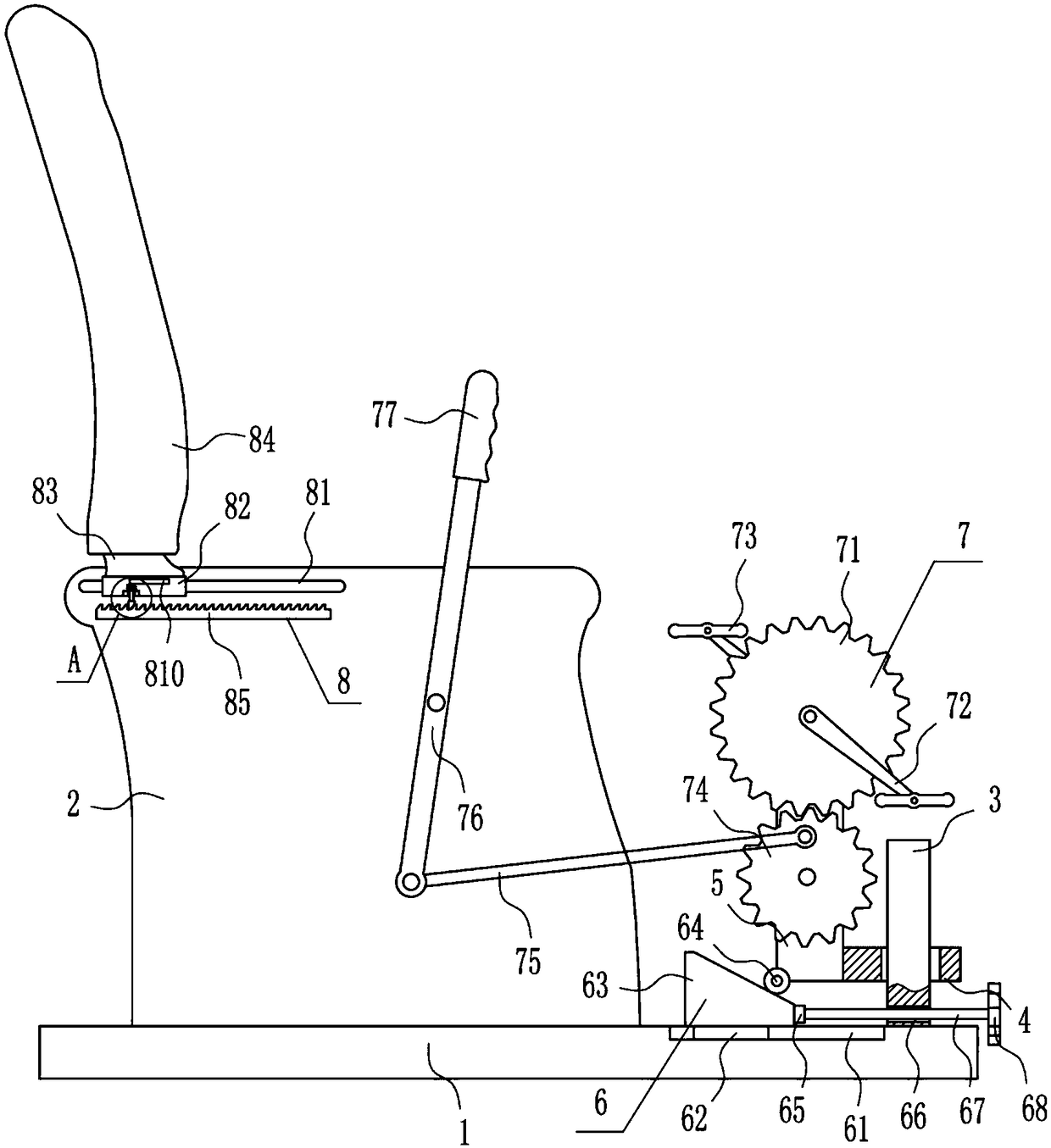 Exercising chair for rehabilitation of orthopedical patient