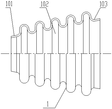 A kind of reducing bellows and its forming method