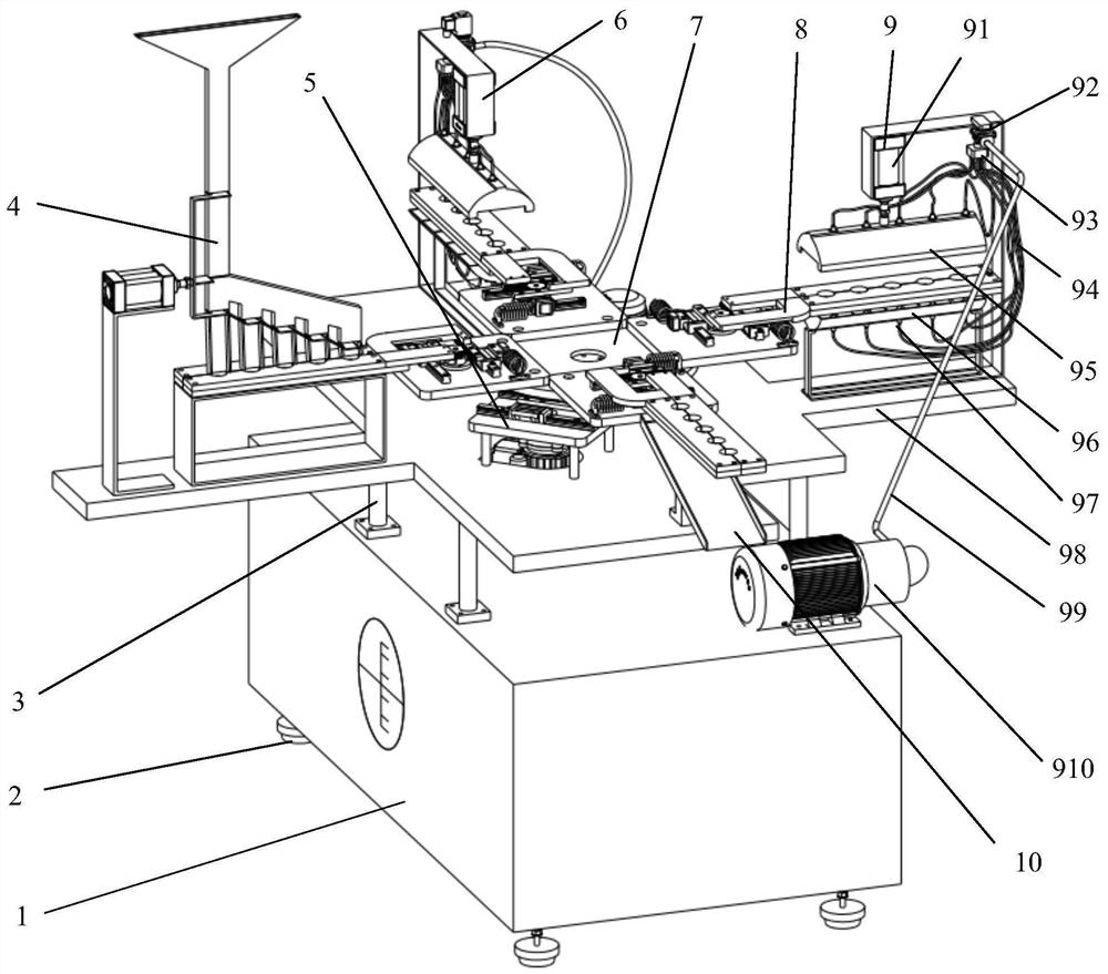 Turntable type automatic bearing cleaning production line that can be used for mixed production