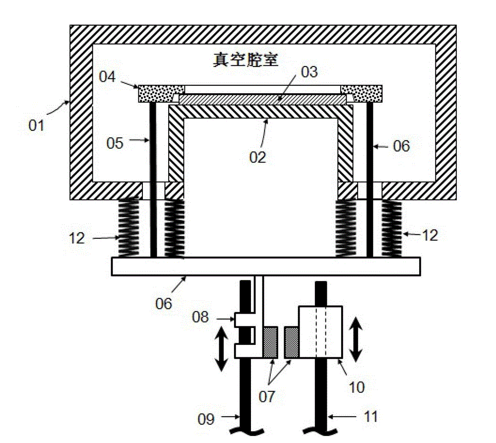 Mechanical-type chip clamping-pressing device for vacuum plasma technology