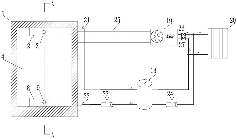 Active-passive phase change heat storage and collection wall system