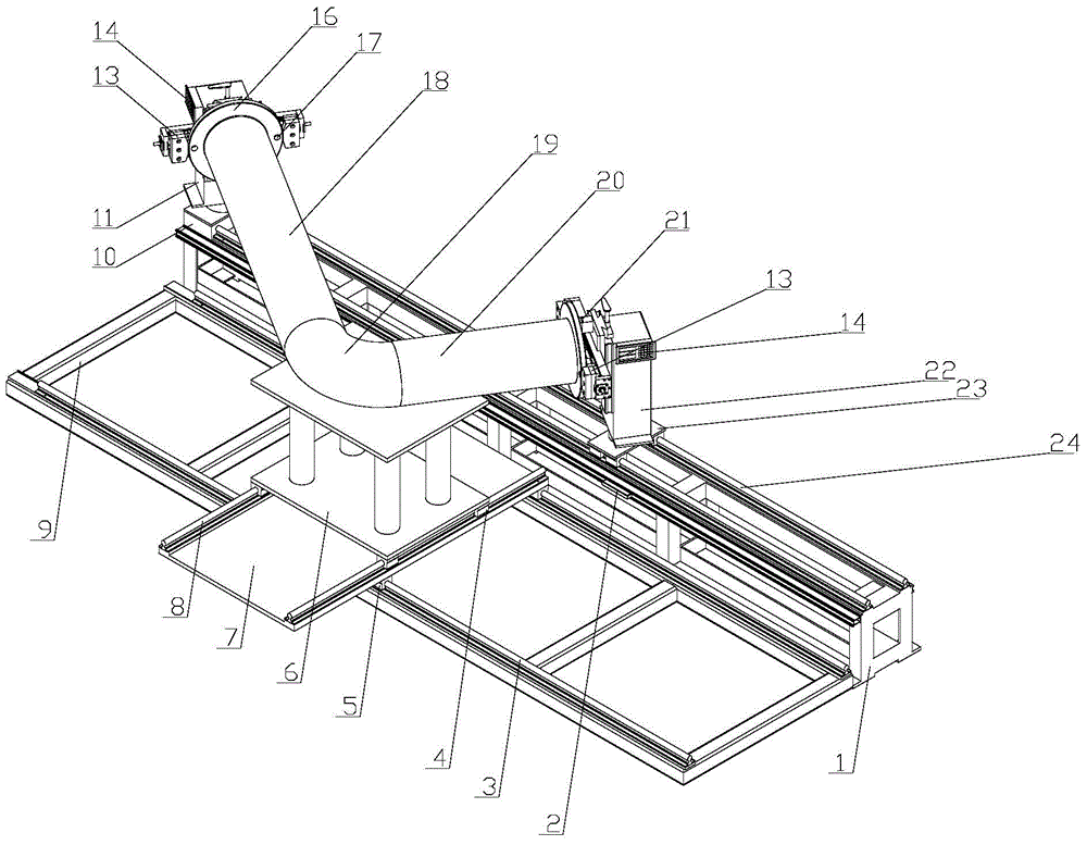 Bending pipe correction tooling platform and pipe correction method