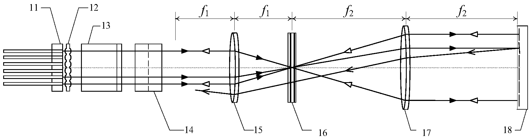 Band-pass type tunable optical filter array